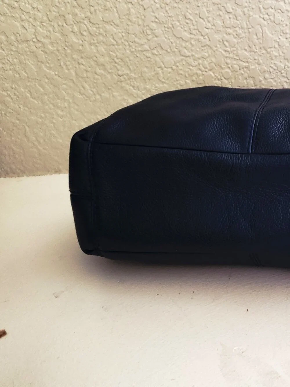 Like New Coach Lexy Midnight Metallic Blue Shoulder Bag Purse